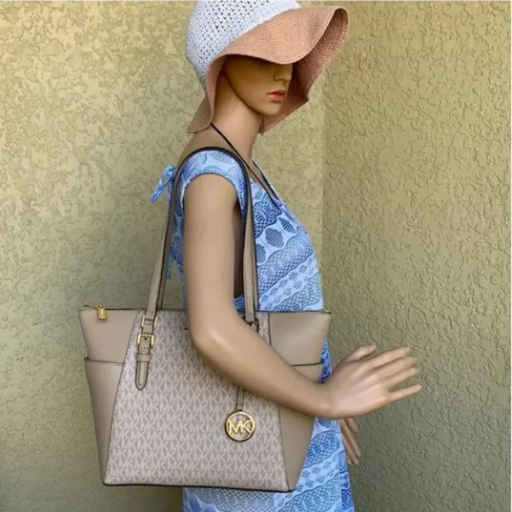 Michael Kors Charlotte Large Top Zip Tote - Picture 8 of 16